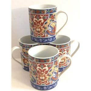 IMARI Edo Oriental Design Pattern Coffee Cups 4